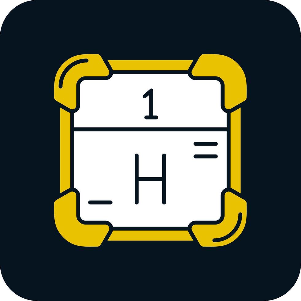 Hydrogen Glyph Two Color Icon vector