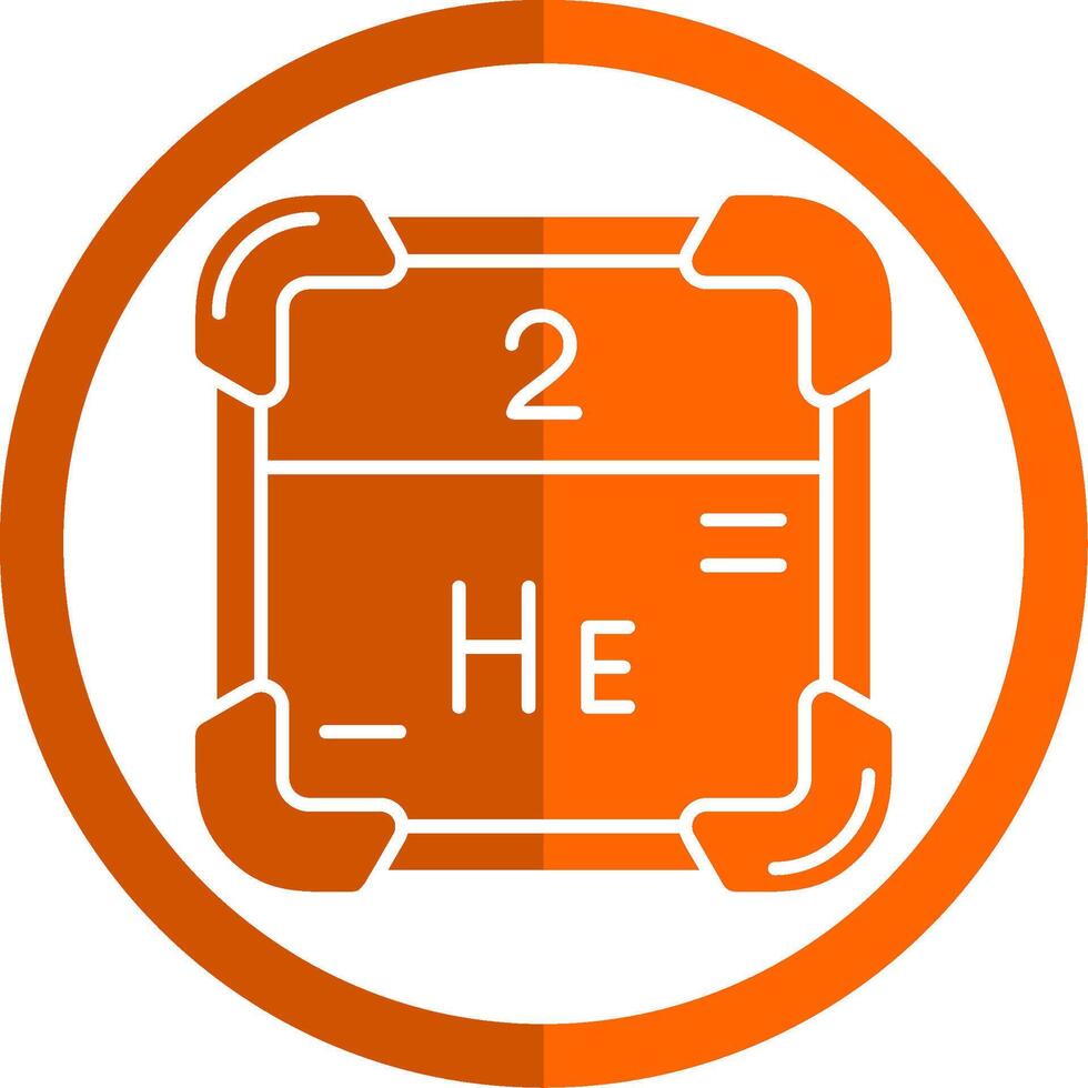 Helium Glyph Orange Circle Icon vector