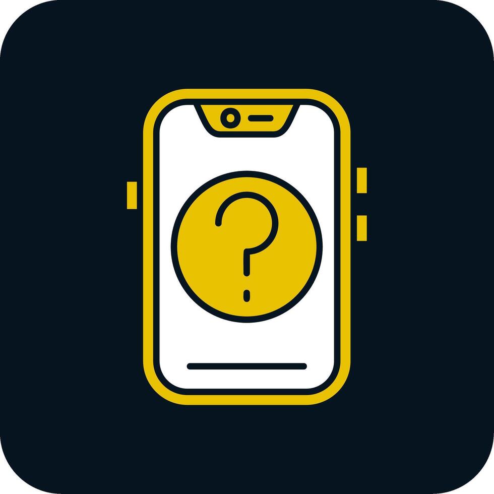 Question Glyph Two Color Icon vector