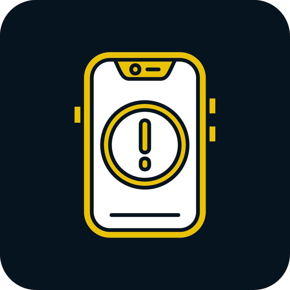 Error Glyph Two Color Icon vector