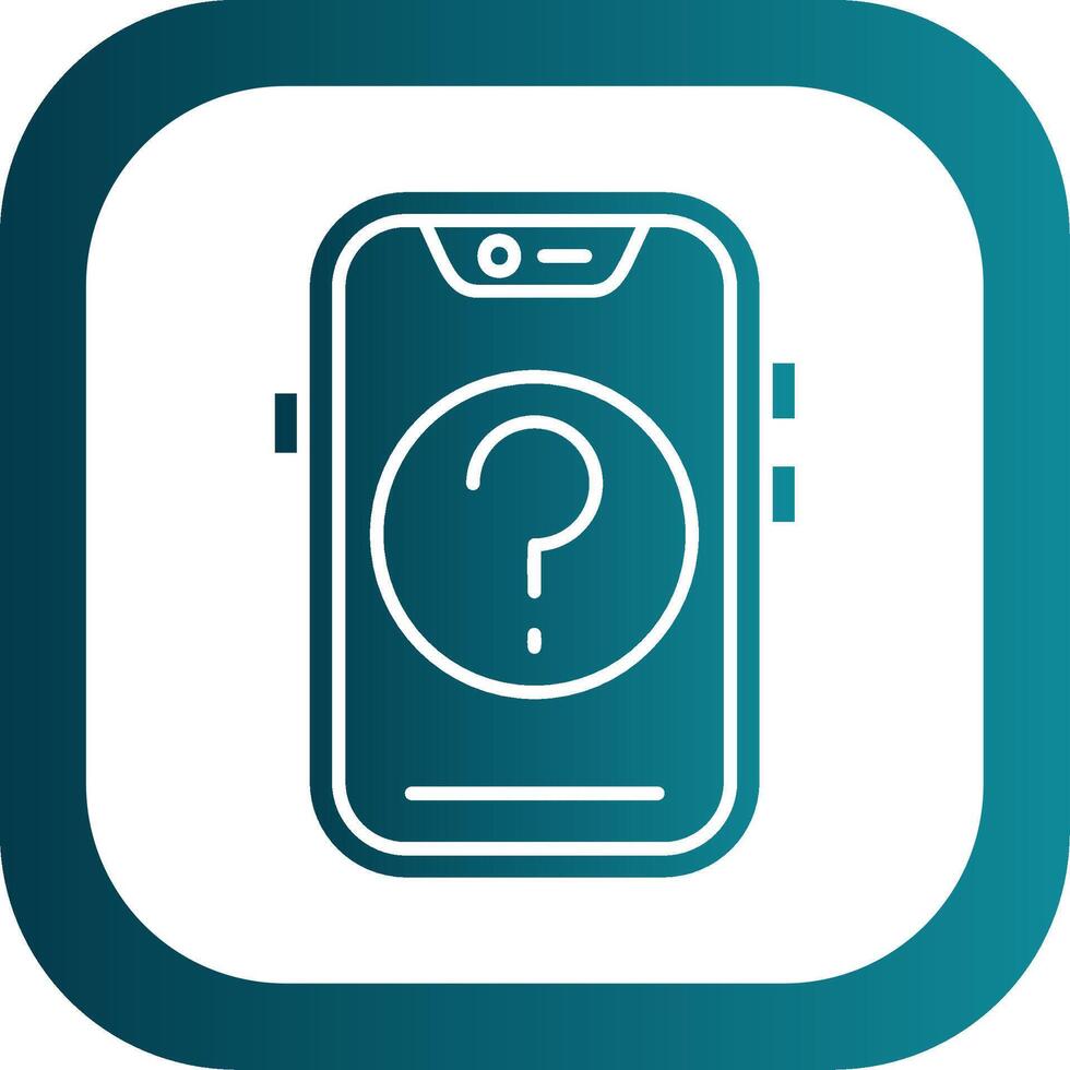 Question Glyph Gradient Round Corner Icon vector