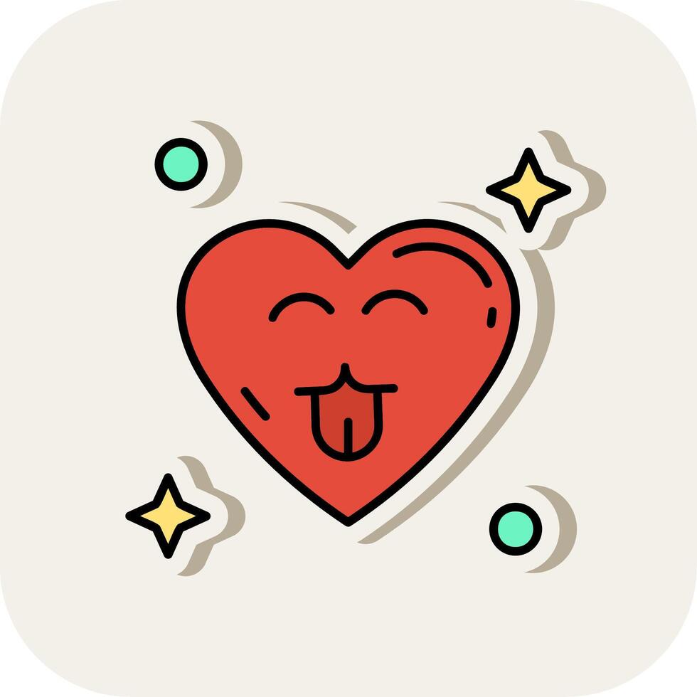 Cute Line Filled White Shadow Icon vector