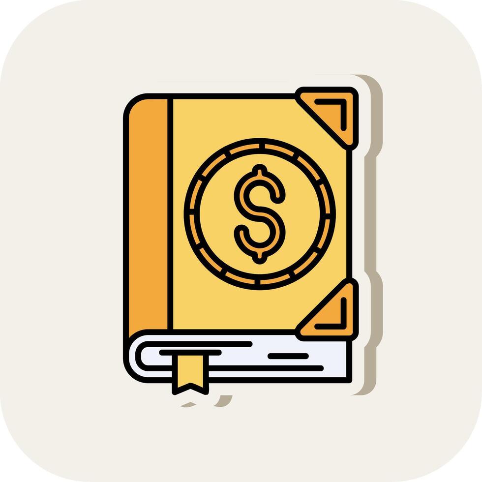 Currency Line Filled White Shadow Icon vector
