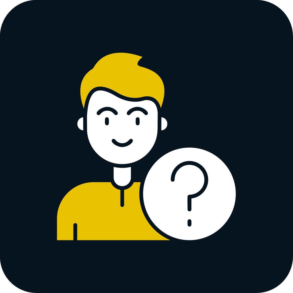 Question Glyph Two Color Icon vector