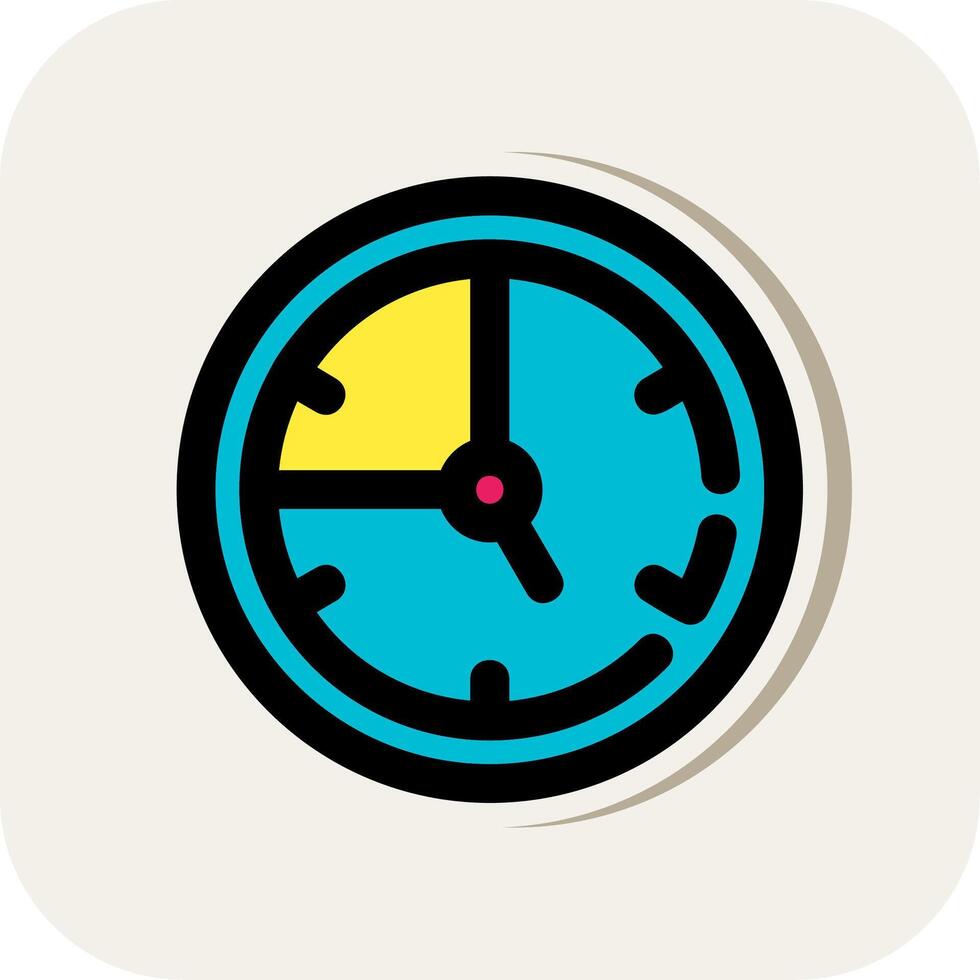 Time Line Filled White Shadow Icon vector