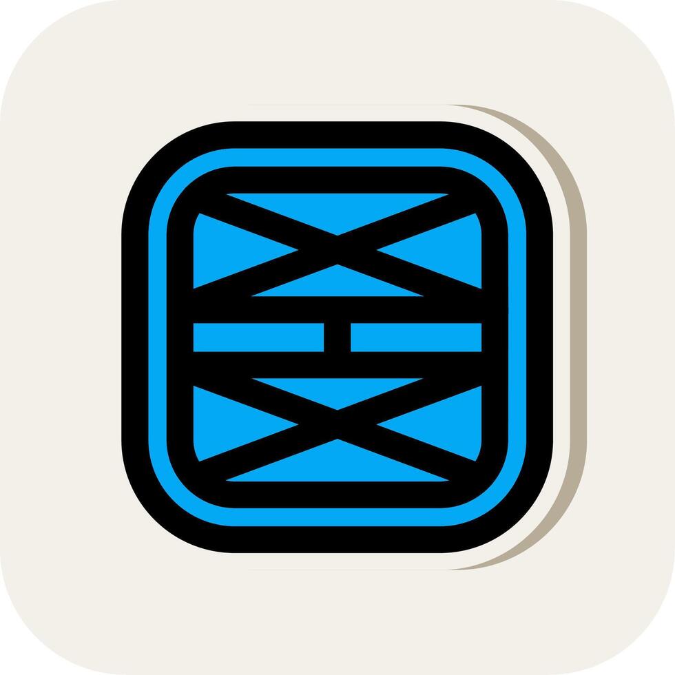 Layout Line Filled White Shadow Icon vector