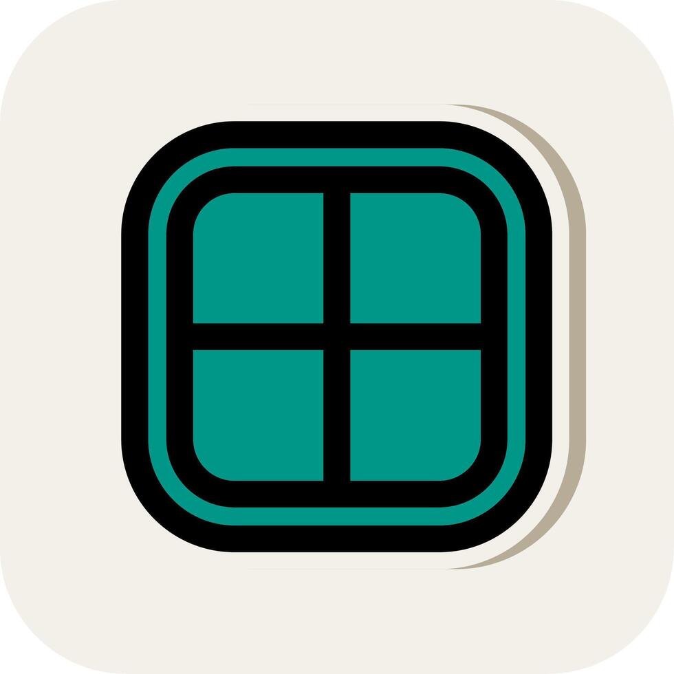 Layout Line Filled White Shadow Icon vector