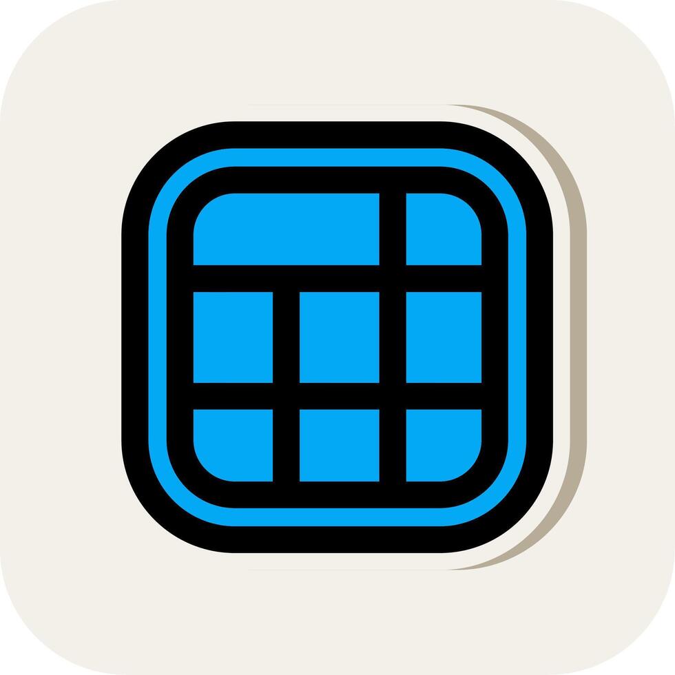 Layout Line Filled White Shadow Icon vector