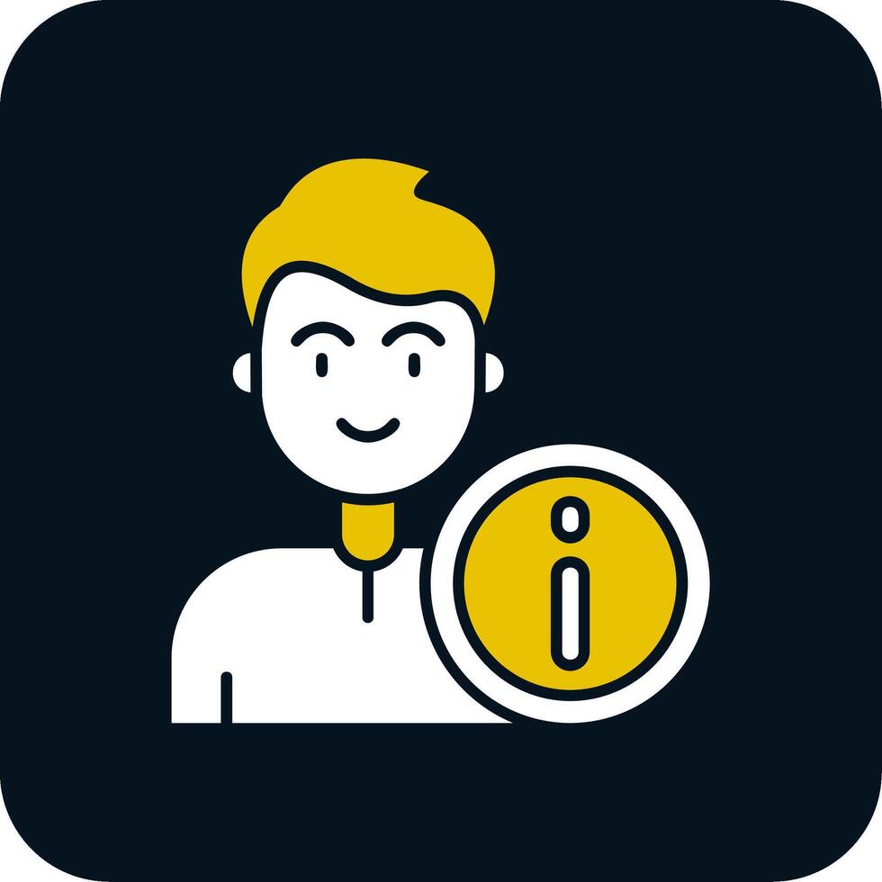 Info Glyph Two Color Icon vector