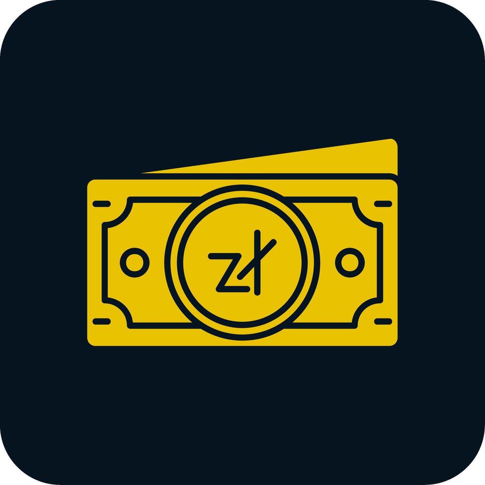 Zloty Glyph Two Color Icon vector