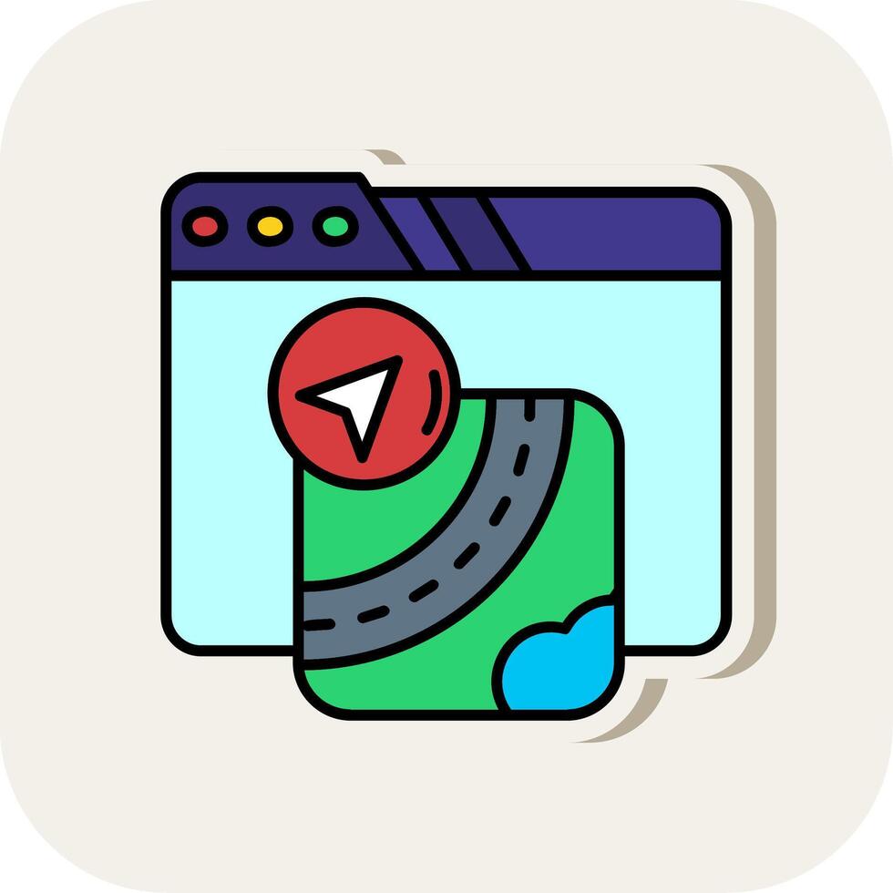 Gpu Line Filled White Shadow Icon vector