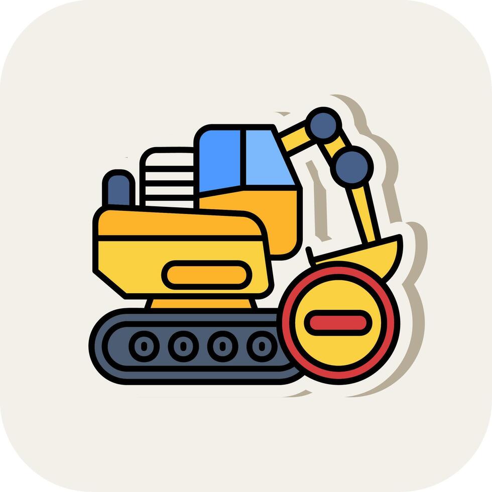 Construction Line Filled White Shadow Icon vector
