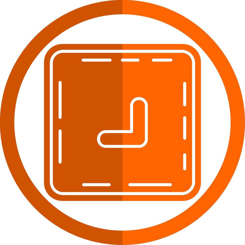 Chevron Glyph Orange Circle Icon vector