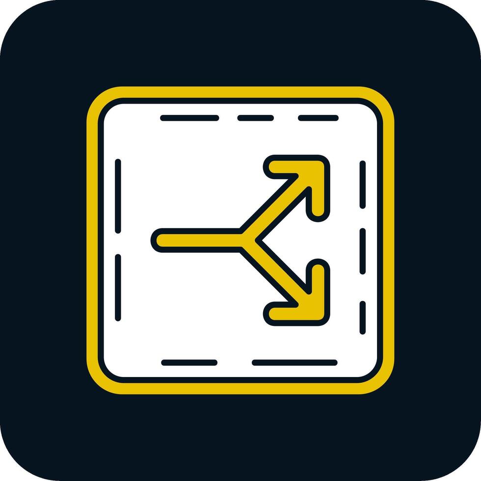 Split Glyph Two Color Icon vector