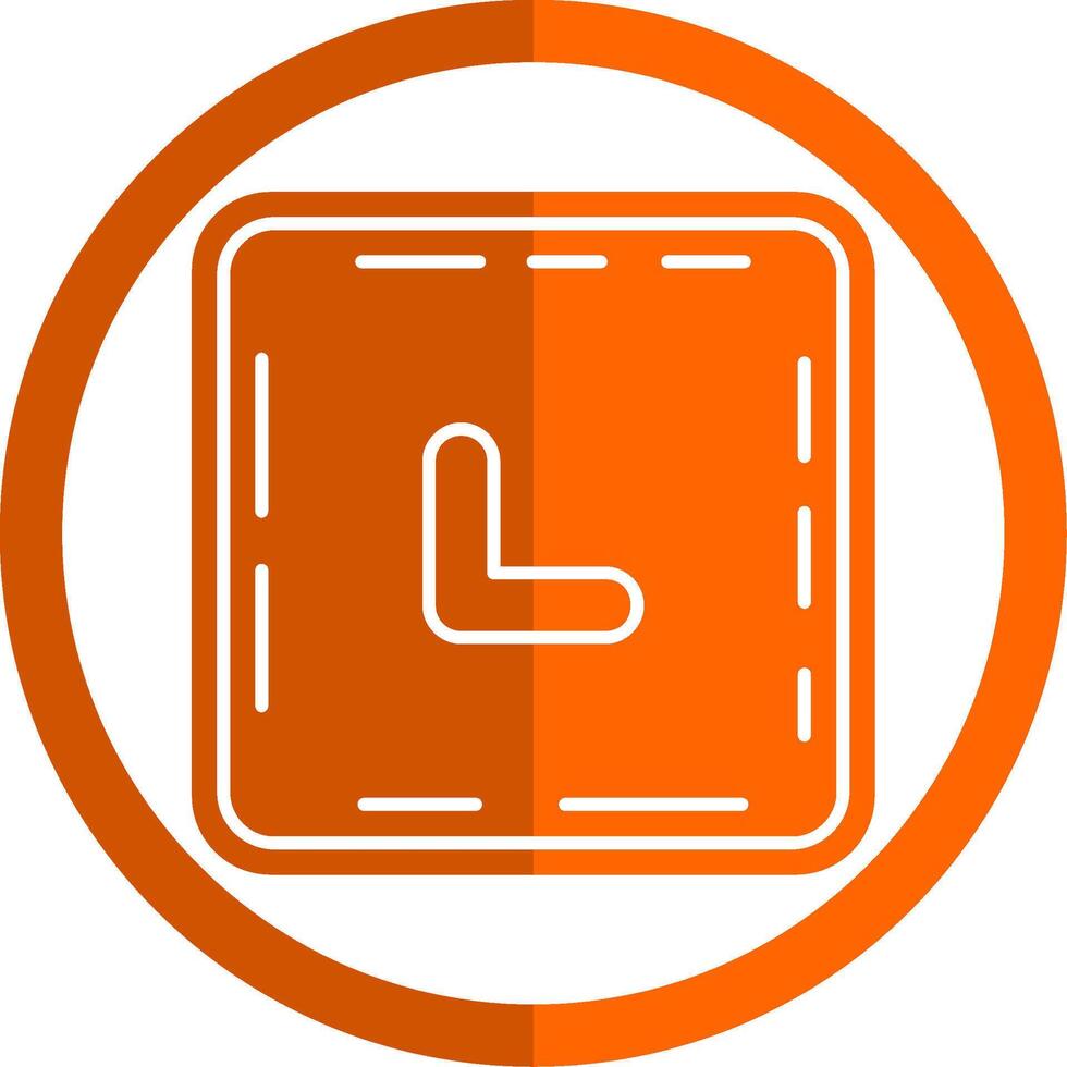 Chevron Glyph Orange Circle Icon vector