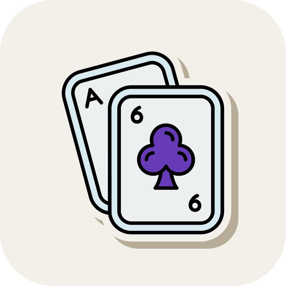 Poker Line Filled White Shadow Icon vector