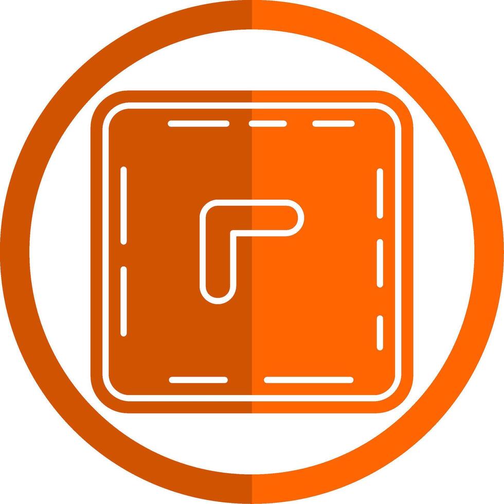 Chevron Glyph Orange Circle Icon vector