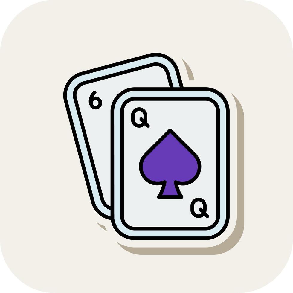 Poker Line Filled White Shadow Icon vector