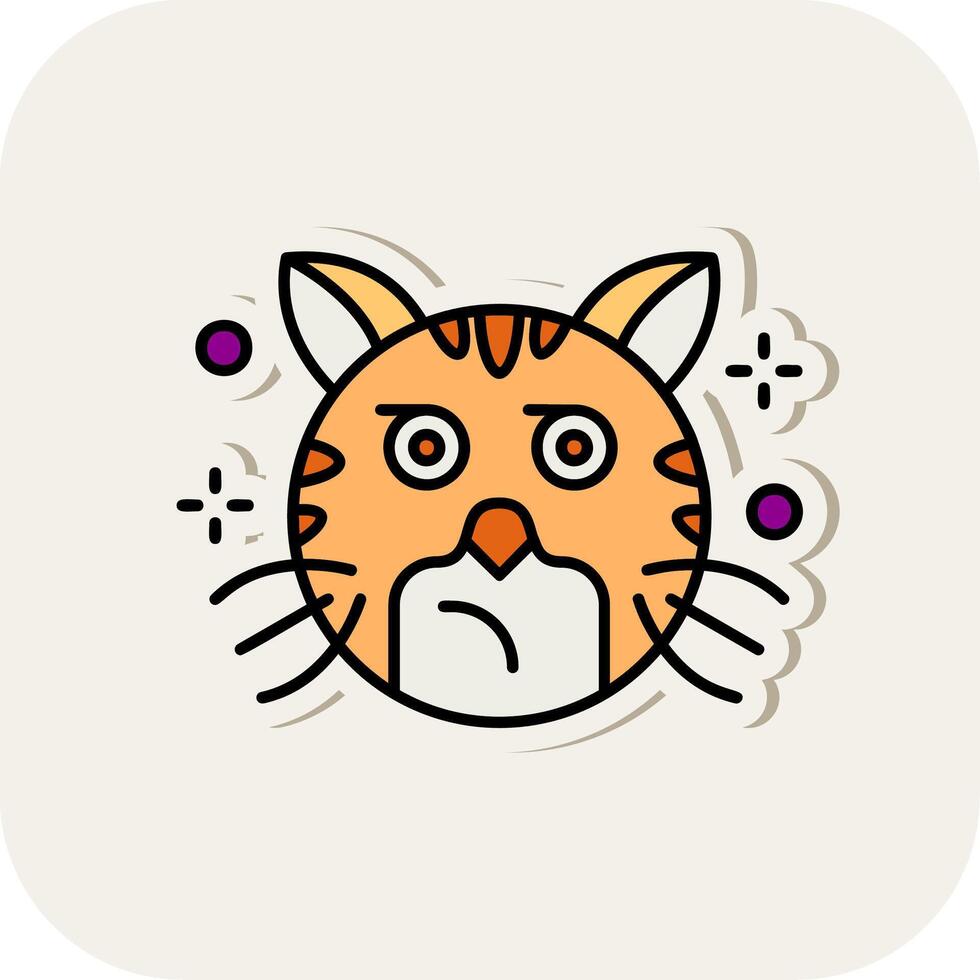 Suspicious Line Filled White Shadow Icon vector