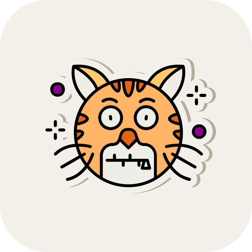 Zipped Line Filled White Shadow Icon vector