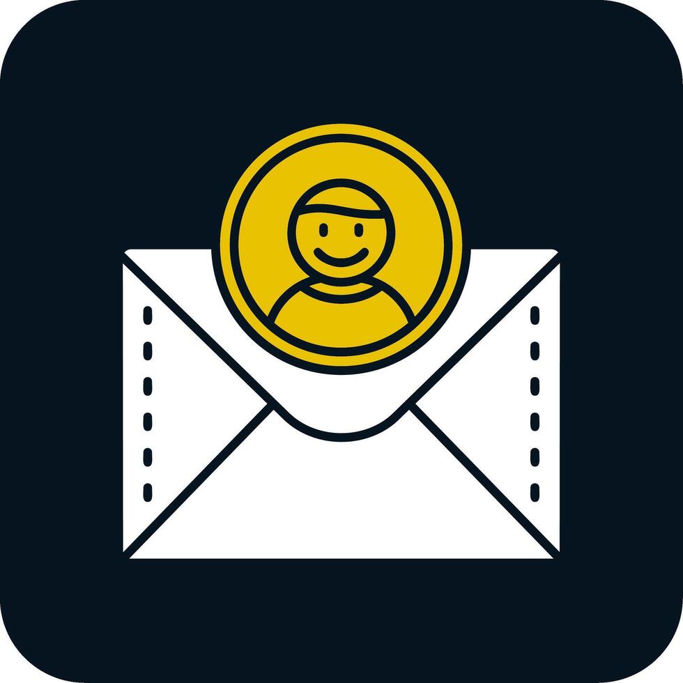 Profile Glyph Two Color Icon vector