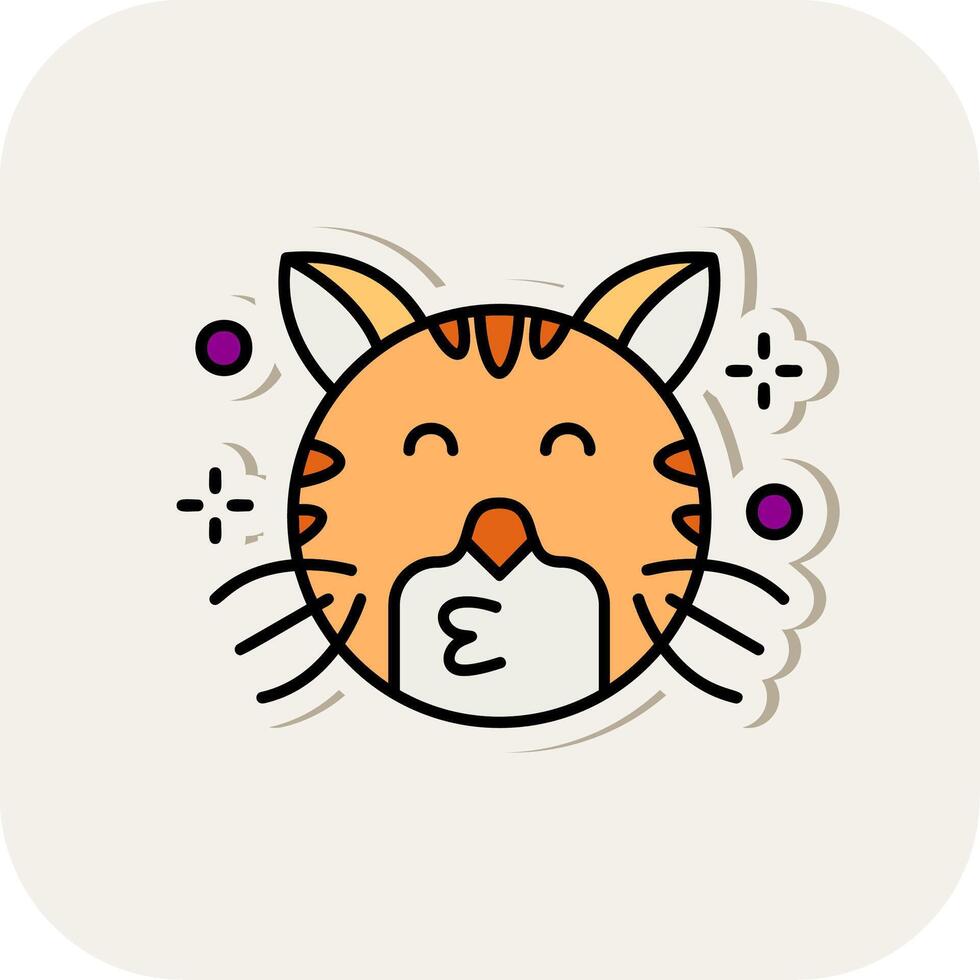 Kiss Line Filled White Shadow Icon vector
