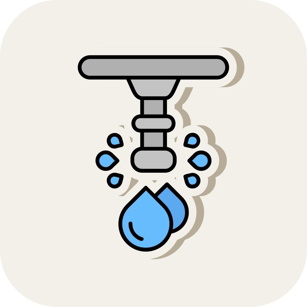 Water Line Filled White Shadow Icon vector