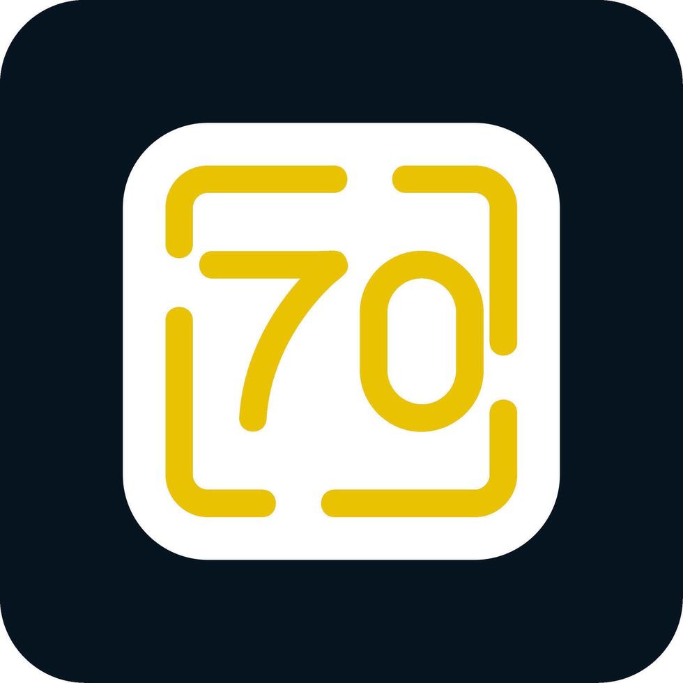 Seventy Glyph Two Color Icon vector