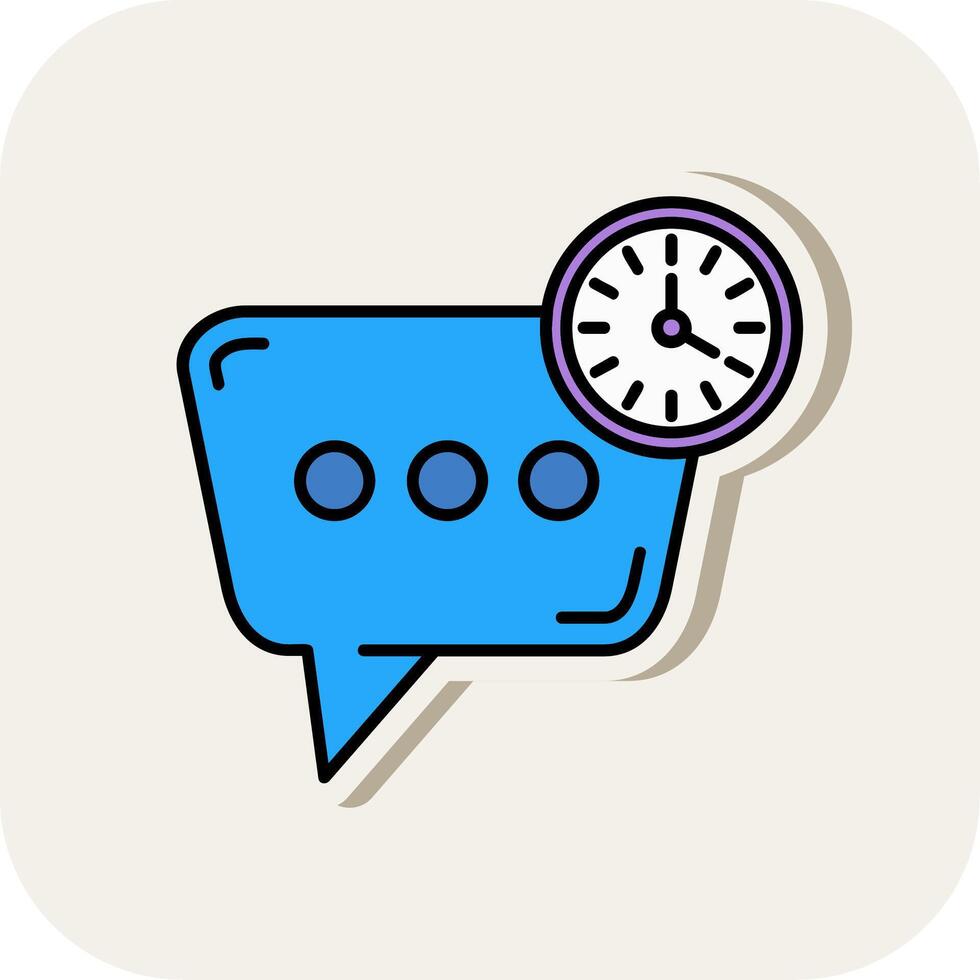Time Line Filled White Shadow Icon vector