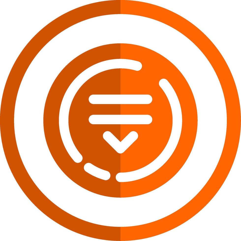 Drop Glyph Orange Circle Icon vector