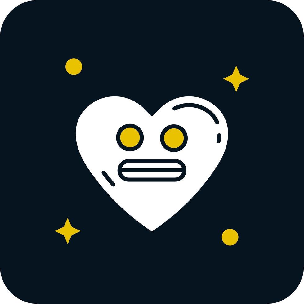 Shocked Glyph Two Color Icon vector