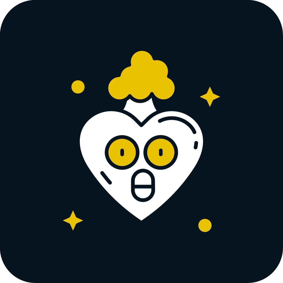 Exploding Glyph Two Color Icon vector