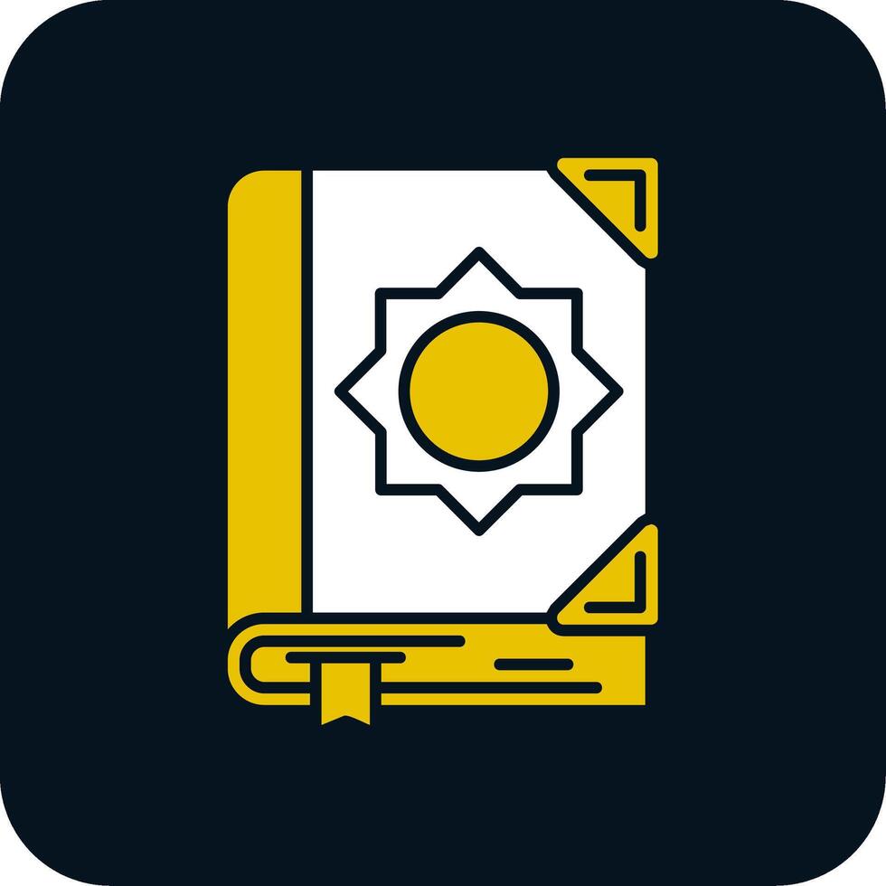 Quran Glyph Two Color Icon vector