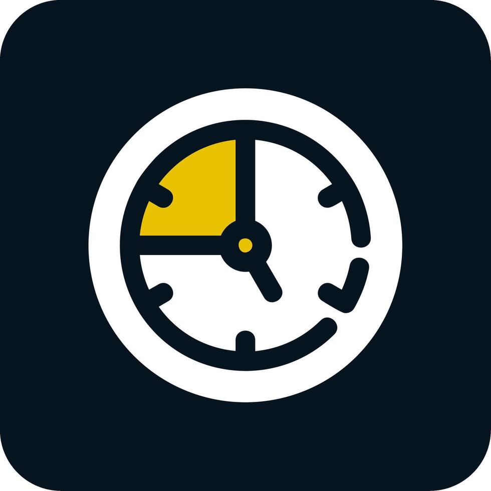 Time Glyph Two Color Icon vector