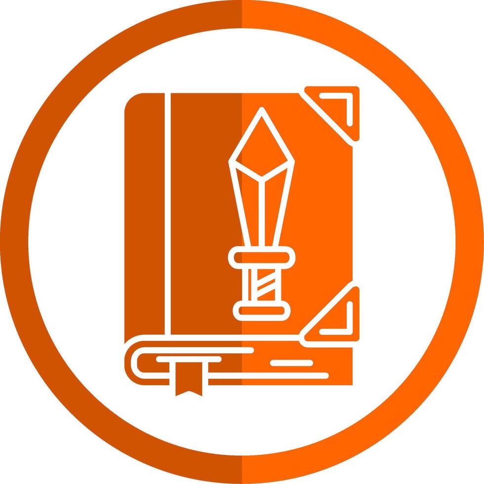 Weapons Glyph Orange Circle Icon vector