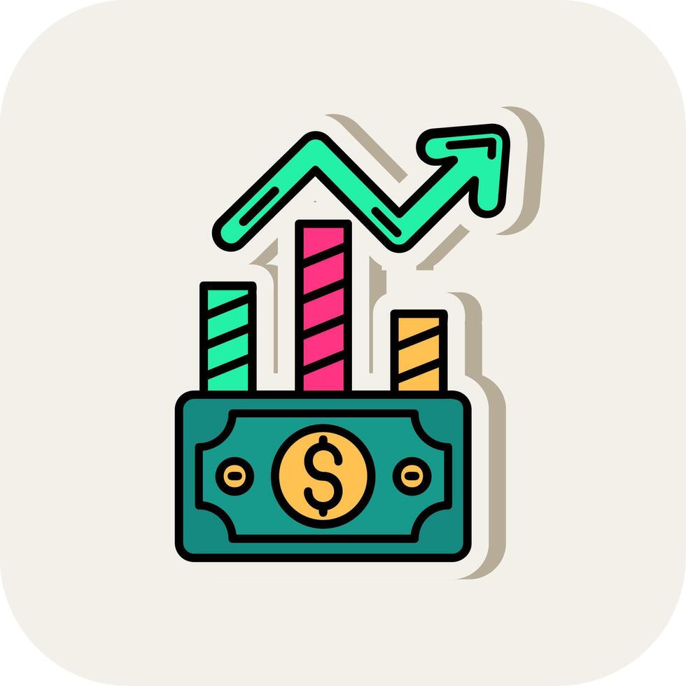 Stock Line Filled White Shadow Icon vector