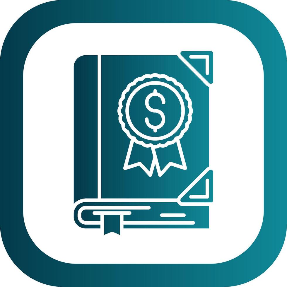 Valuable Glyph Gradient Round Corner Icon vector