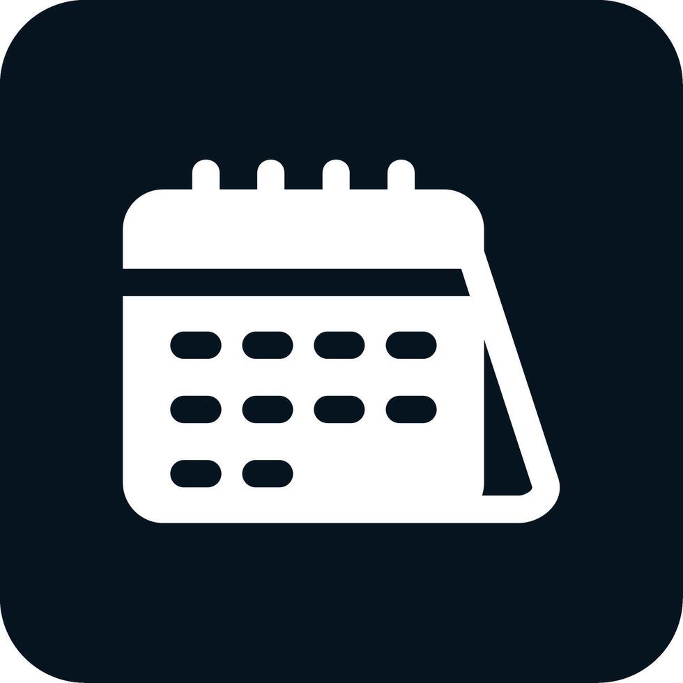 Calender Glyph Two Color Icon vector