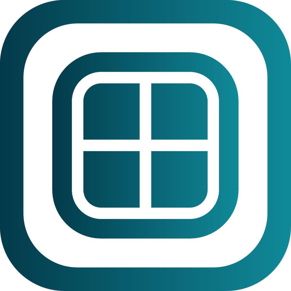 Layout Glyph Gradient Round Corner Icon vector
