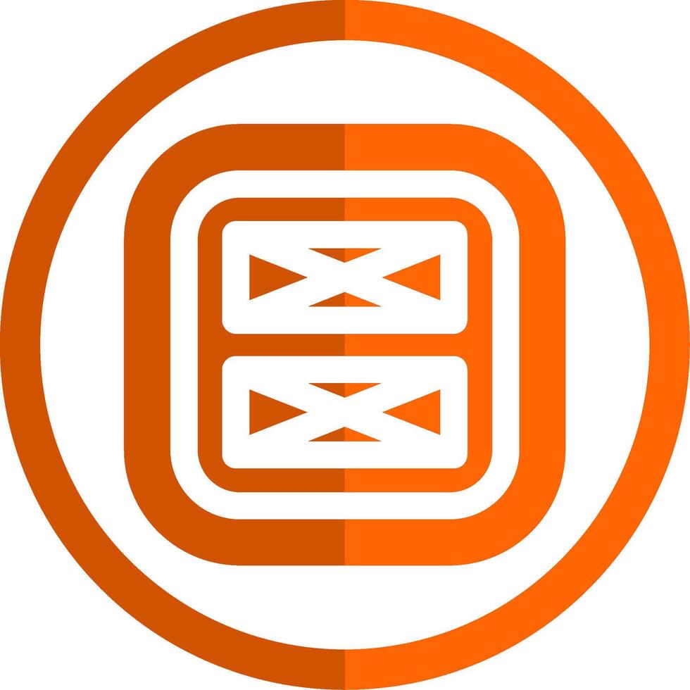 Layout Glyph Orange Circle Icon vector