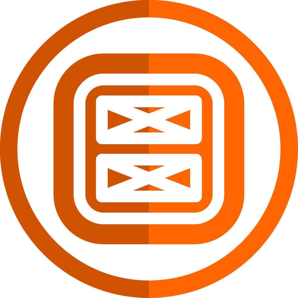 diseño glifo naranja circulo icono vector