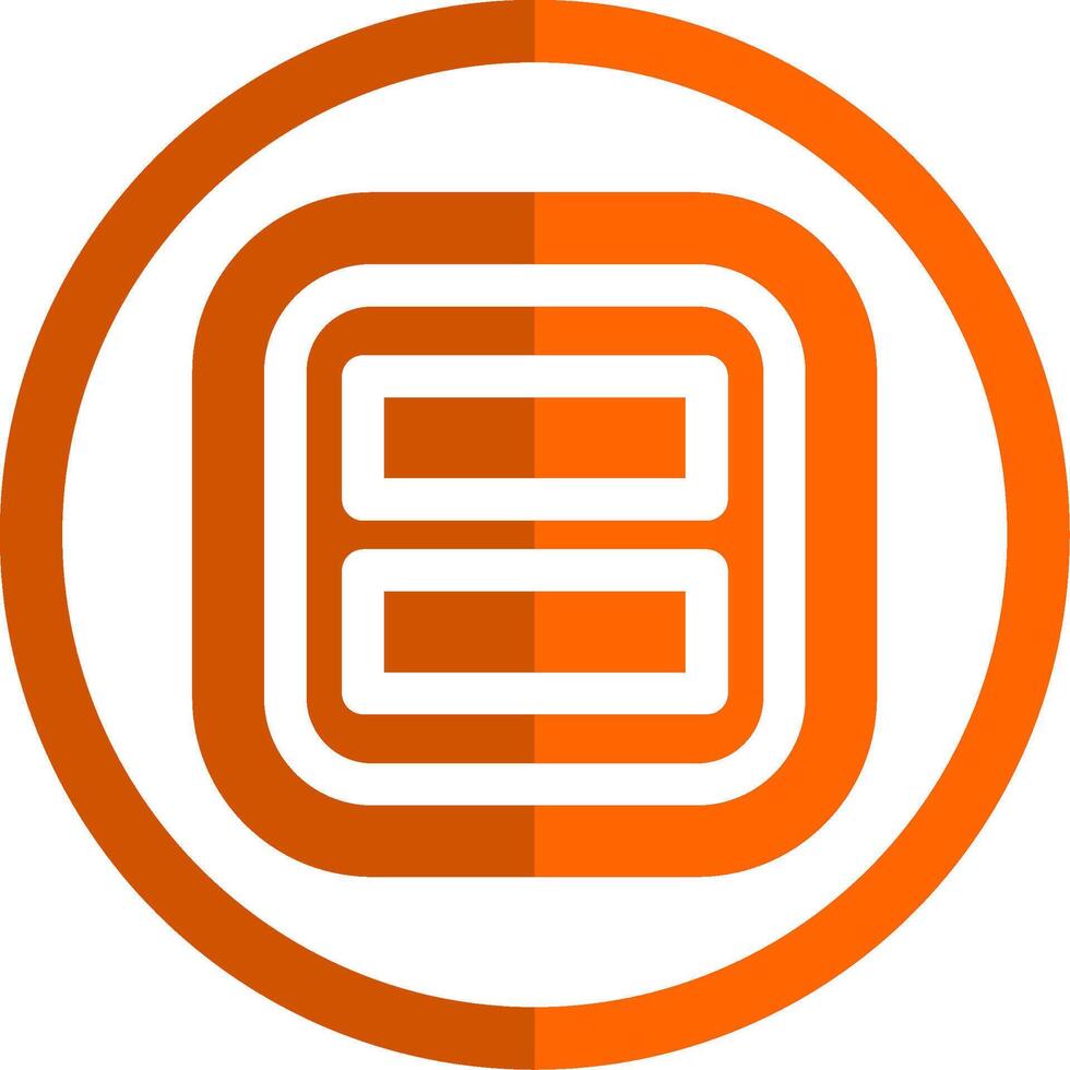 Layout Glyph Orange Circle Icon vector
