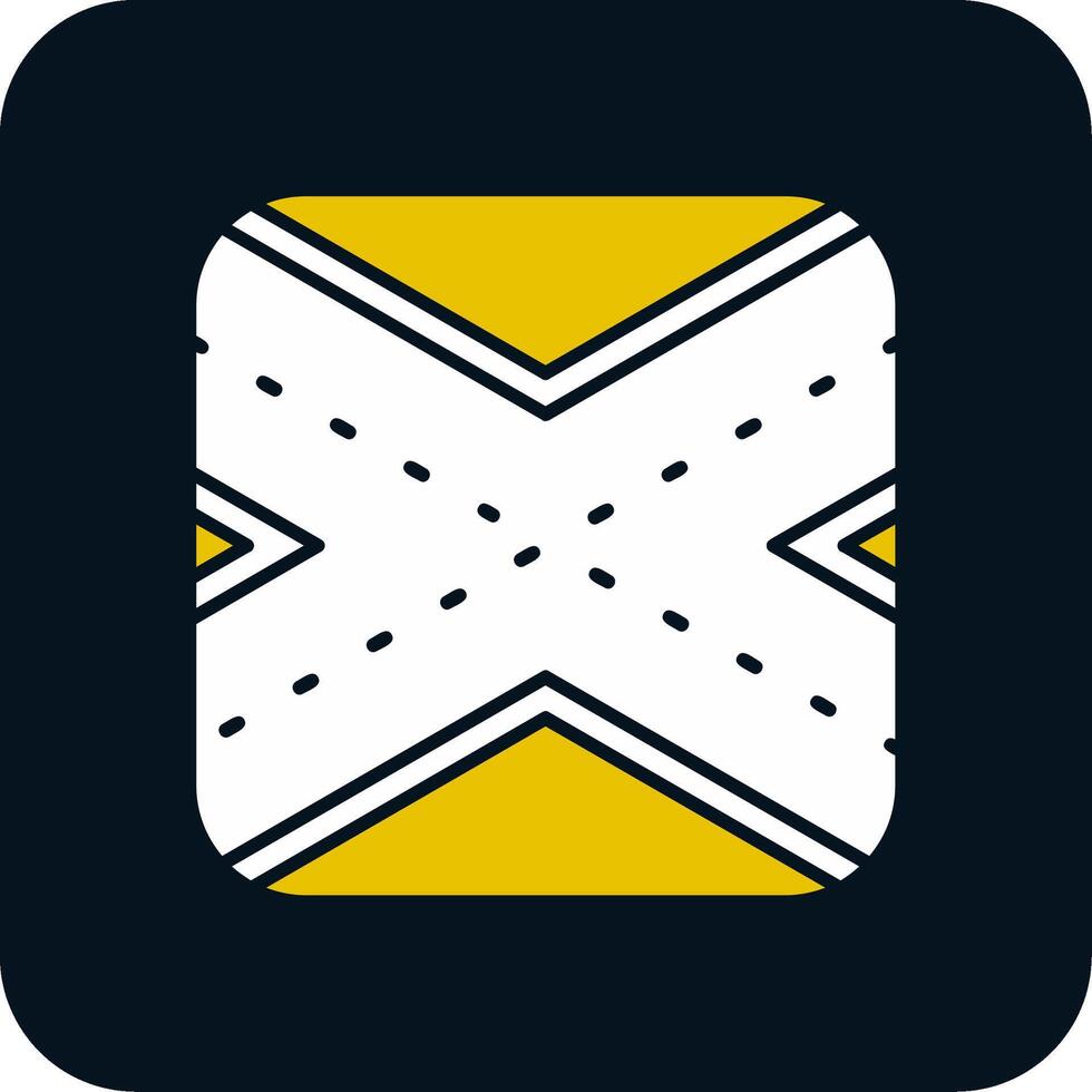 Runway Glyph Two Color Icon vector
