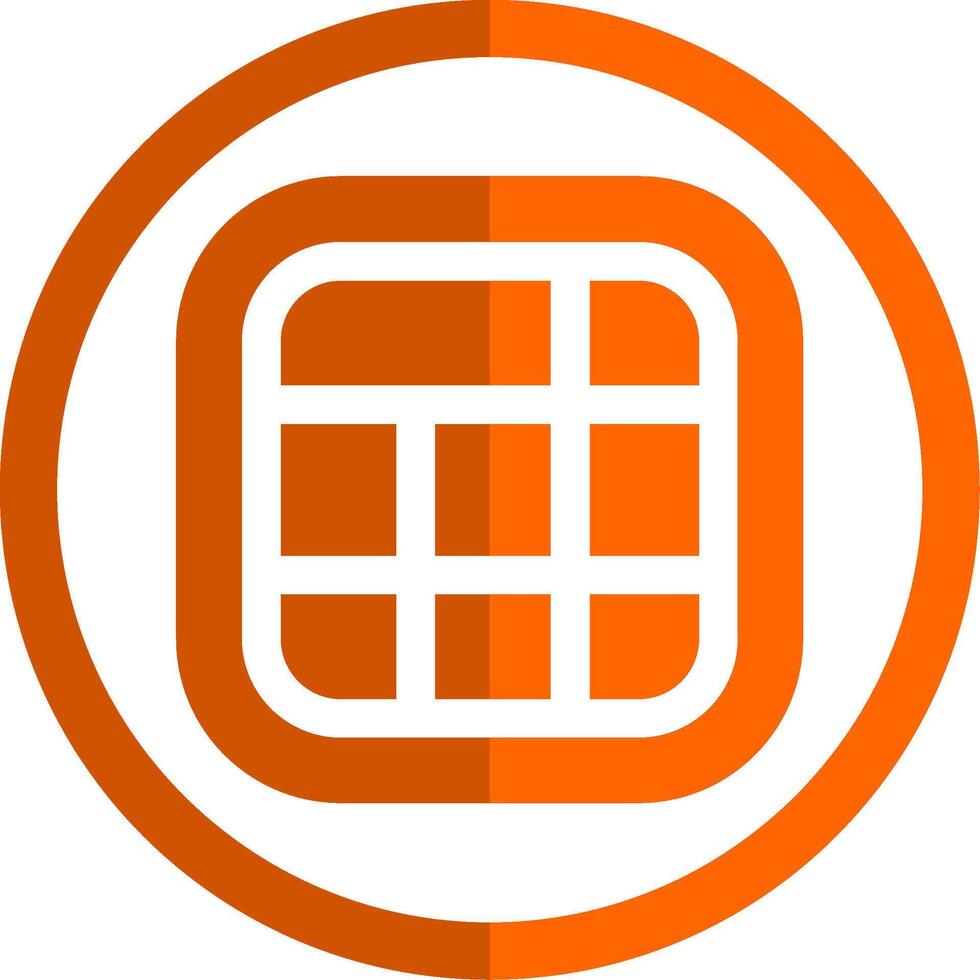Layout Glyph Orange Circle Icon vector