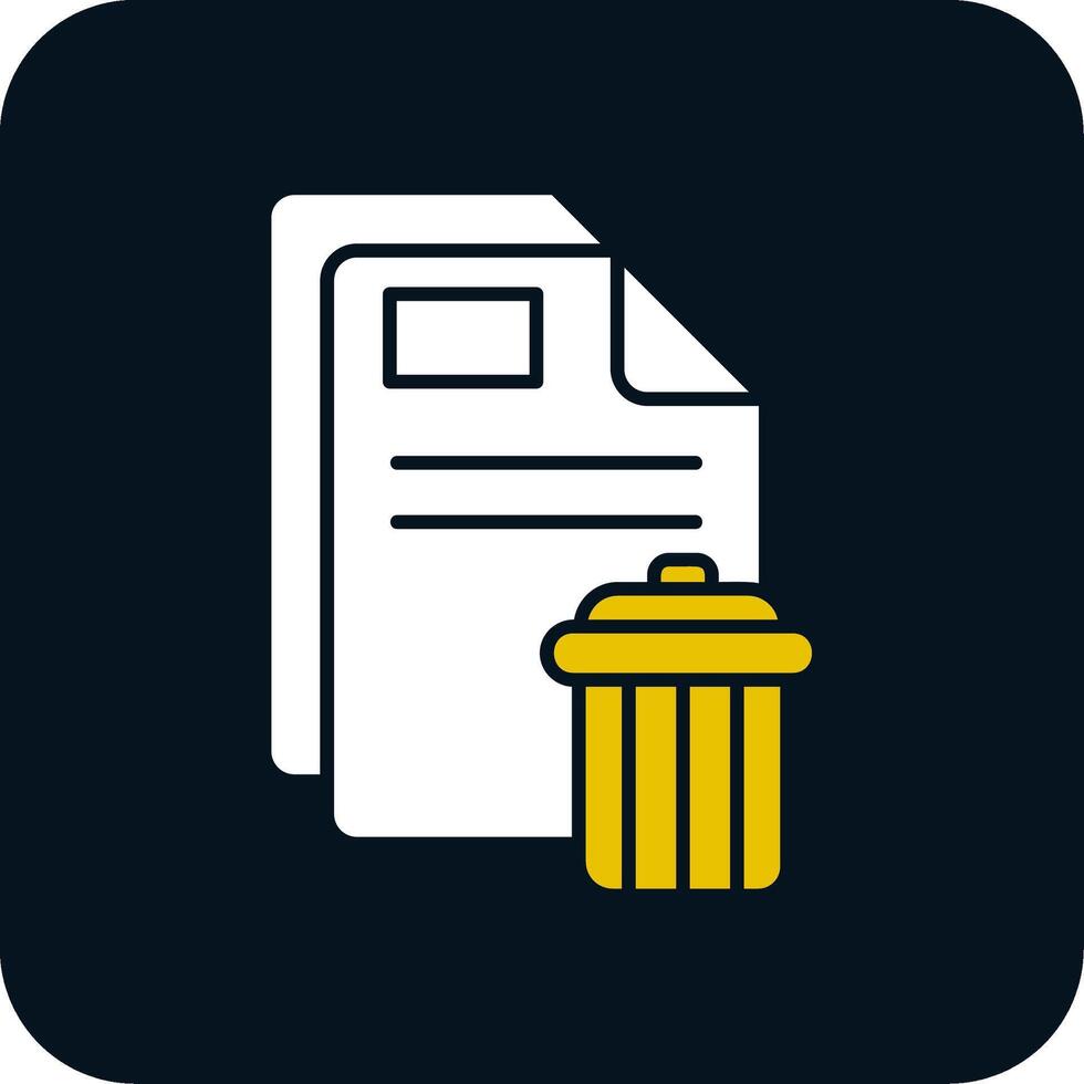 Delete Glyph Two Color Icon vector