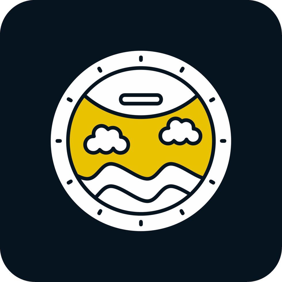 Porthole Glyph Two Color Icon vector