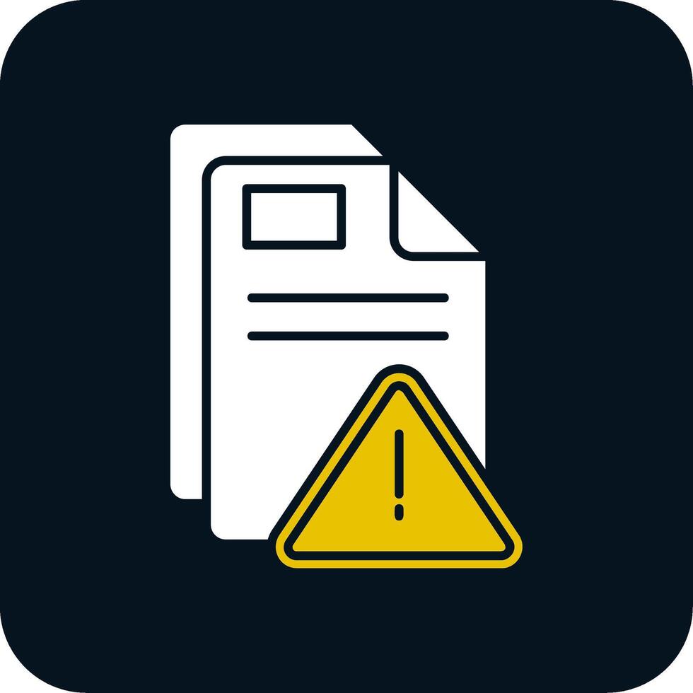 Alert Glyph Two Color Icon vector