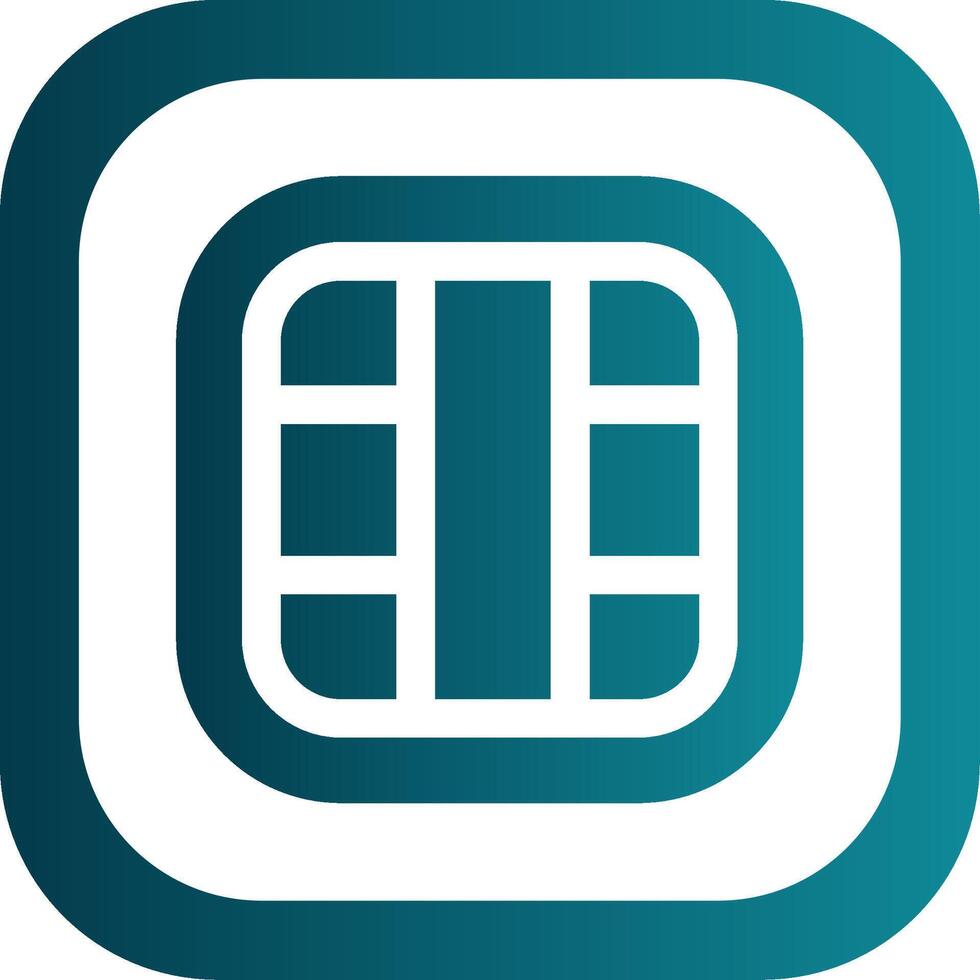 Layout Glyph Gradient Round Corner Icon vector