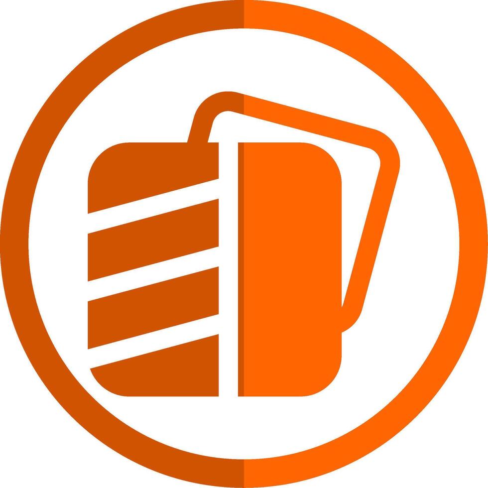 Transparent Glyph Orange Circle Icon vector