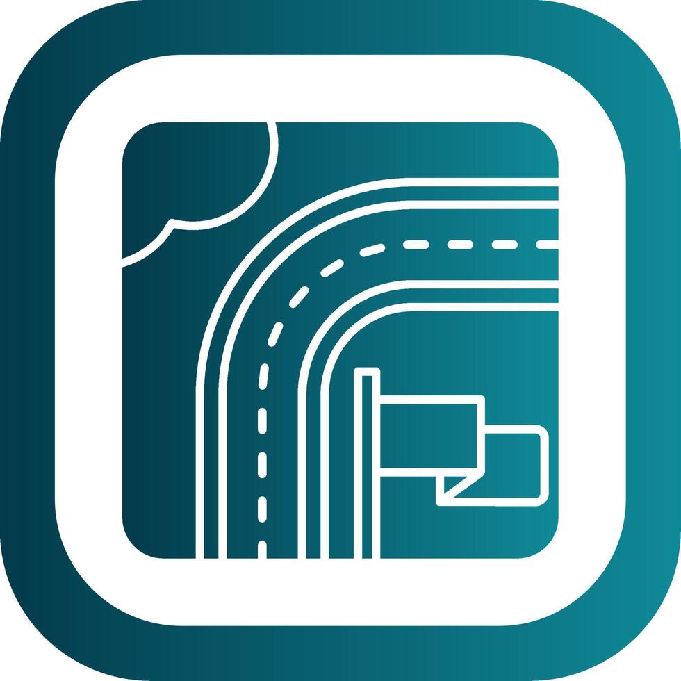 Destination Glyph Gradient Round Corner Icon vector